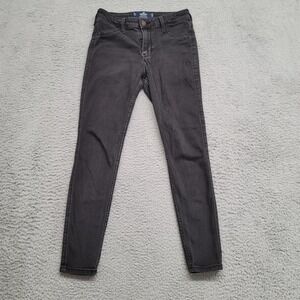 Hollister Jeans‎ Womens 3S Black Leggings Mid Rise Casual Pockets City Hipster